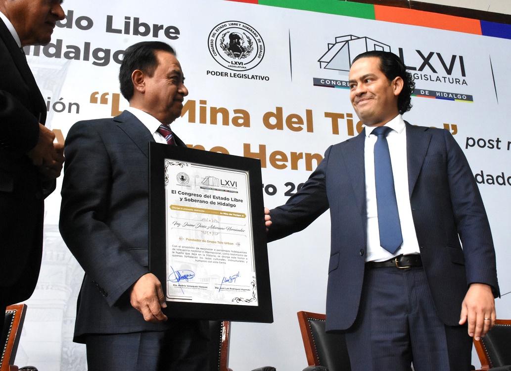 Congreso de Hidalgo entrega distinción “La Mina del Tiempo” al ...